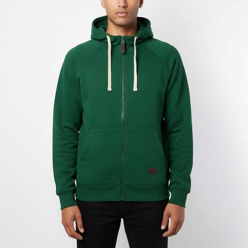 Sweat milano à capuche zippé homme VERT