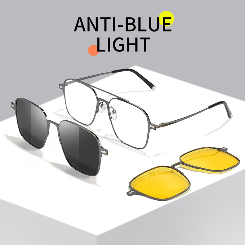 Lunettes de soleil polarisées à clip magnétique