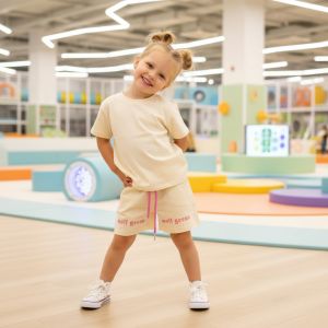 SHORT BEIGE POUR FILLE MOFF GREAN