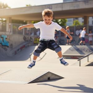 Pantacourt Jeans noir avec Bordure a carreau Bleu