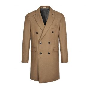 MANTEAU Hackett London Camel Broken Twill DB