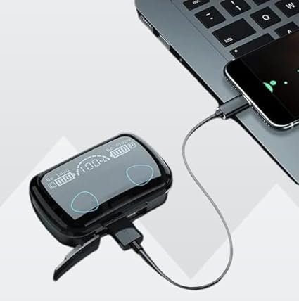 سماعات M10 اللاسلكية الأصلية – تقنية Bluetooth 5.3 مع علبة شحن ذكية وشاشة LED رقمية