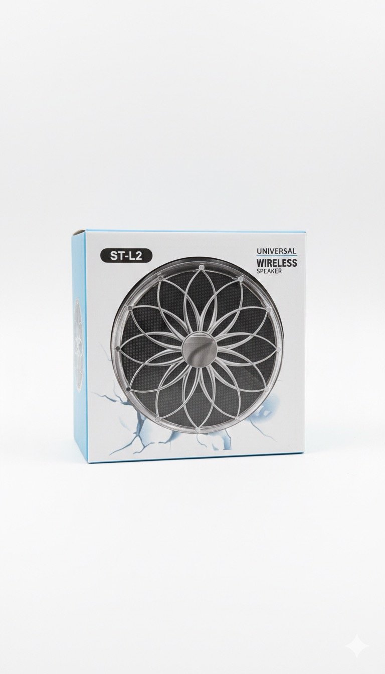 مكبر صوت لاسلكي يونيفرسال ST-L2 – تصميم عصري فاخر مع إضاءة محيطة وصوت نقي عالي الجودة