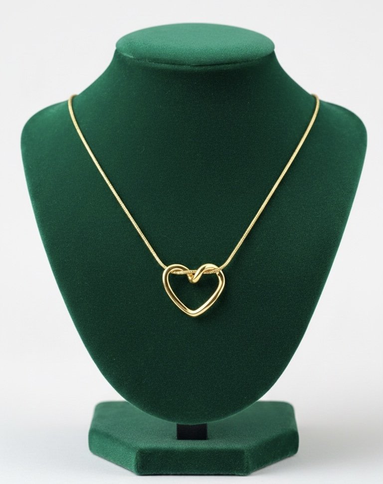 دللي إطلالتك بلمسة من الرقي الكلاسيكي مع "قلادة العقد الأبدي". تتميز هذه القلادة بتصميمها العصري على شكل قلب متشابك يرمز إلى الحب والترابط الأبدي، مما يجعلها الإكسسوار المثالي لكل مناسبة