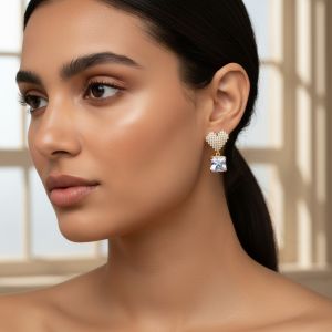 Boucles d'oreilles carré multi couleur