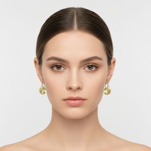 boucle d'oreille courtes verte