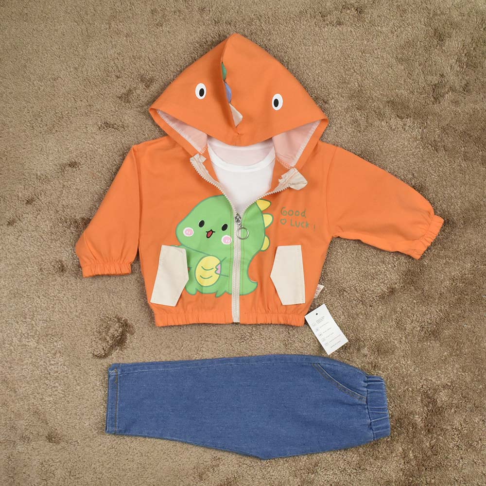 ENSEMBLE 3PCS DINOLUCK Orange coupe-vent