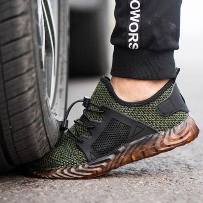 chaussures homme -stripes vert