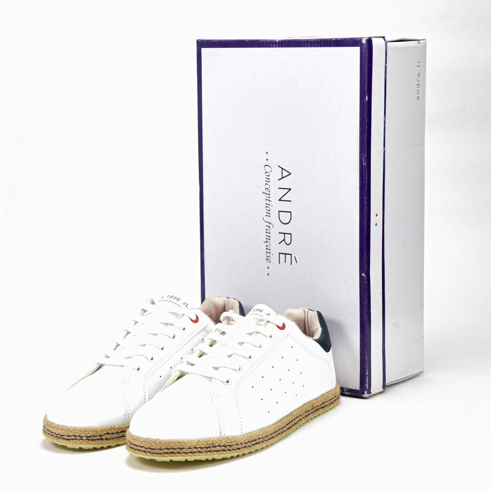 ANDRÉ ESPADRILLE HOMME STANISH BLANC