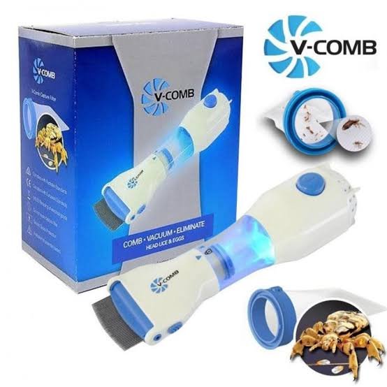 جهاز V-COMB الأصلي لإزالة القمل وبيضه كهربائياً – الحل الطبيعي والآمن بدون كيماويات